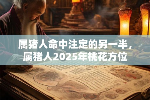 属猪人命中注定的另一半，属猪人2025年桃花方位