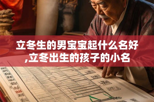 立冬生的男宝宝起什么名好,立冬出生的孩子的小名