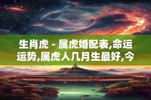 生肖虎 - 属虎婚配表,命运运势,属虎人几月生最好,今年多大
