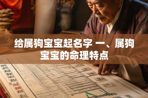 给属狗宝宝起名字 一、属狗宝宝的命理特点 给属狗宝宝起名字 一、属狗宝宝的命理特点