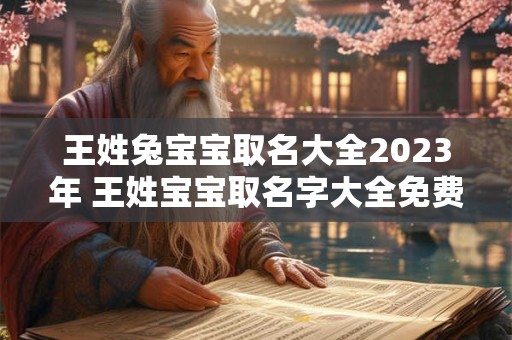 王姓兔宝宝取名大全2023年 王姓宝宝取名字大全免费