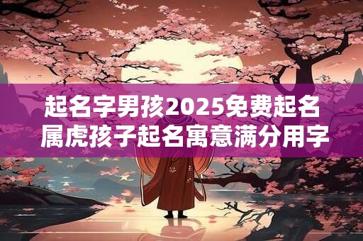 起名字男孩2025免费起名 属虎孩子起名寓意满分用字