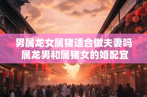 男属龙女属猪适合做夫妻吗 属龙男和属猪女的婚配宜忌