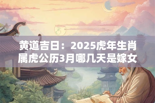 黄道吉日：2025虎年生肖属虎公历3月哪几天是嫁女儿最佳吉日