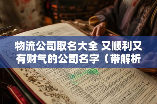 物流公司取名大全 又顺利又有财气的公司名字（带解析）