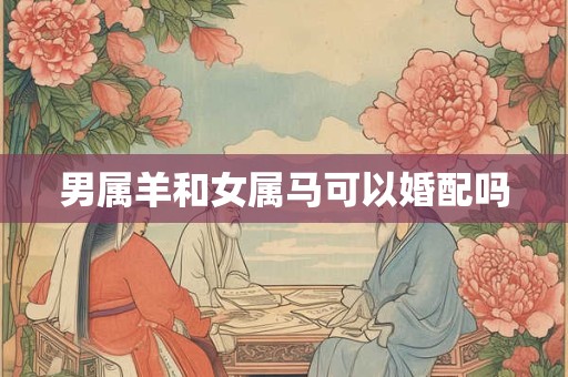 男属羊和女属马可以婚配吗