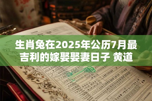 生肖兔在2025年公历7月最吉利的嫁娶娶妻日子 黄道吉日查询