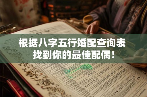 根据八字五行婚配查询表 找到你的最佳配偶！