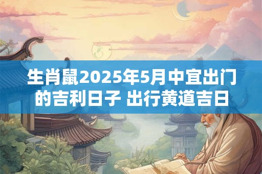 生肖鼠2025年5月中宜出门的吉利日子 出行黄道吉日