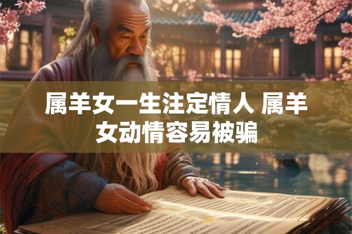 属羊女一生注定情人 属羊女动情容易被骗