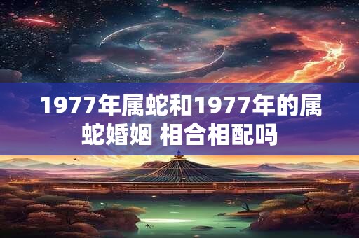 1977年属蛇和1977年的属蛇婚姻 相合相配吗