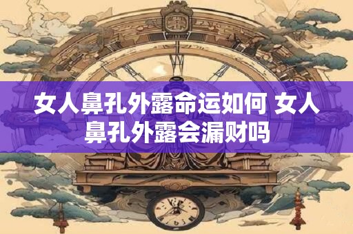 女人鼻孔外露命运如何 女人鼻孔外露会漏财吗