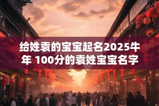 给姓袁的宝宝起名2025牛年 100分的袁姓宝宝名字