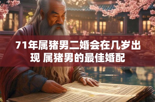 71年属猪男二婚会在几岁出现 属猪男的最佳婚配 71年属猪男二婚会在几岁出现 属猪男的最佳婚配