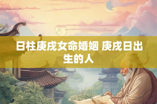 日柱庚戌女命婚姻 庚戌日出生的人
