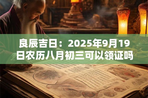 良辰吉日：2025年9月19日农历八月初三可以领证吗