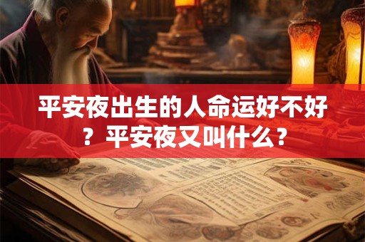 平安夜出生的人命运好不好？平安夜又叫什么？