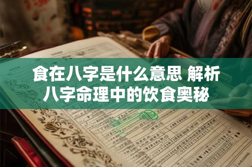 食在八字是什么意思 解析八字命理中的饮食奥秘