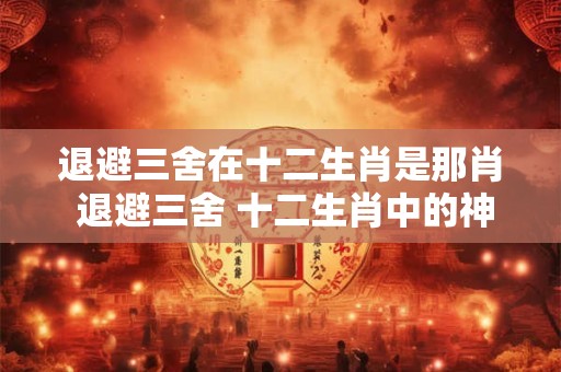 退避三舍在十二生肖是那肖 退避三舍 十二生肖中的神秘谜团