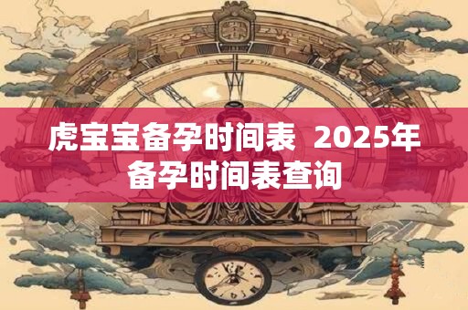 虎宝宝备孕时间表  2025年备孕时间表查询