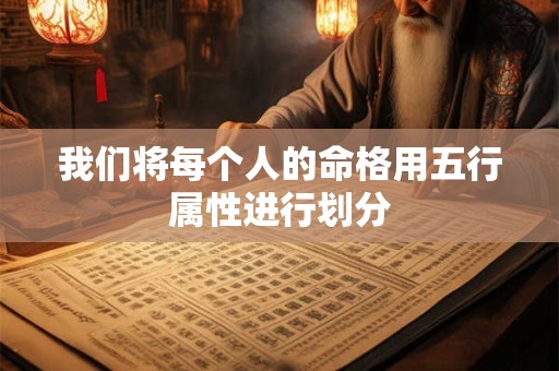我们将每个人的命格用五行属性进行划分