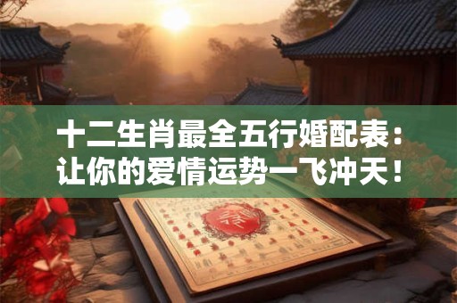 十二生肖最全五行婚配表：让你的爱情运势一飞冲天！