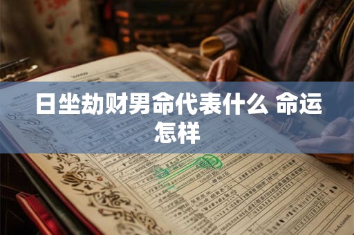 日坐劫财男命代表什么 命运怎样