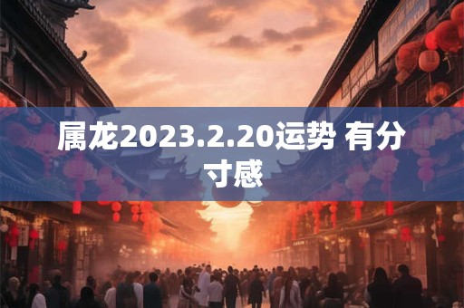 属龙2023.2.20运势 有分寸感