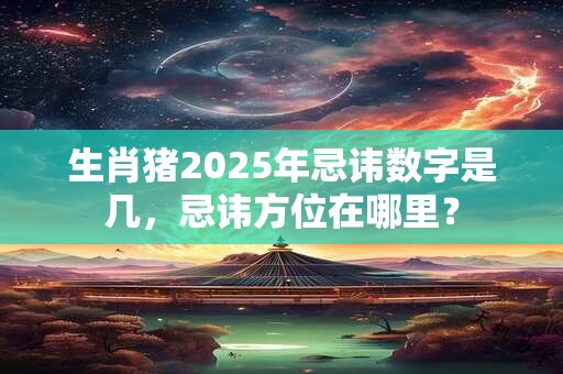 生肖猪2026年忌讳数字是几，忌讳方位在哪里？