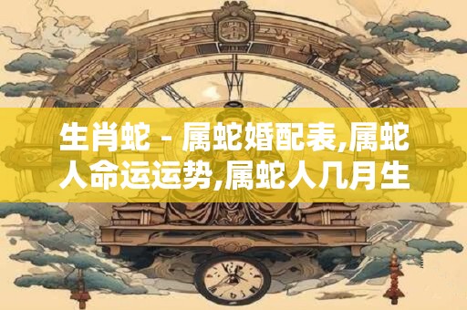 生肖蛇 - 属蛇婚配表,属蛇人命运运势,属蛇人几月生最好,今年多大
