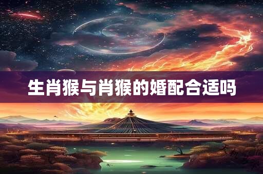 生肖猴与肖猴的婚配合适吗