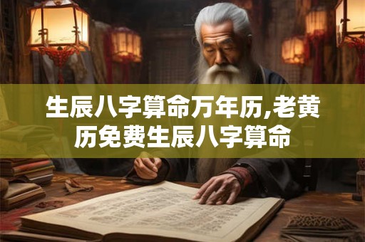 生辰八字算命万年历,老黄历免费生辰八字算命