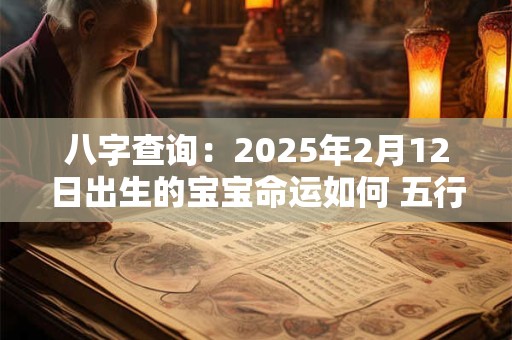 八字查询：2025年2月12日出生的宝宝命运如何 五行缺什么