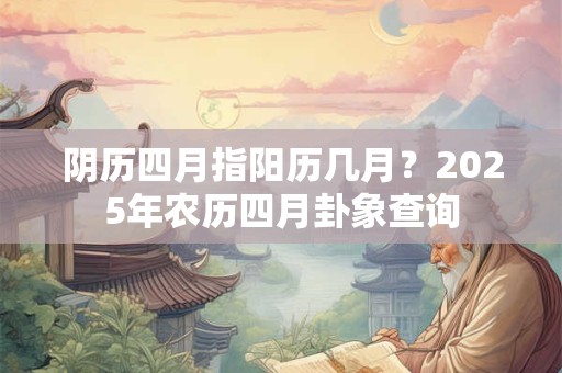 阴历四月指阳历几月？2025年农历四月卦象查询