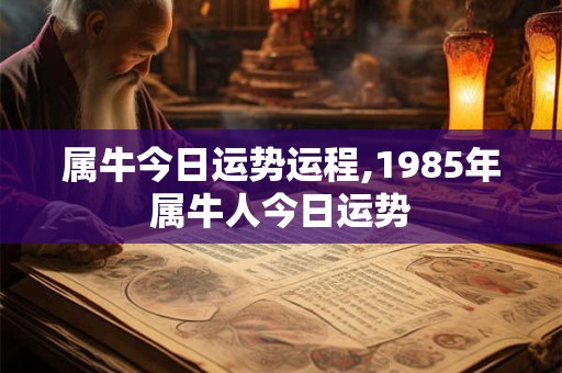 属牛今日运势运程,1985年属牛人今日运势