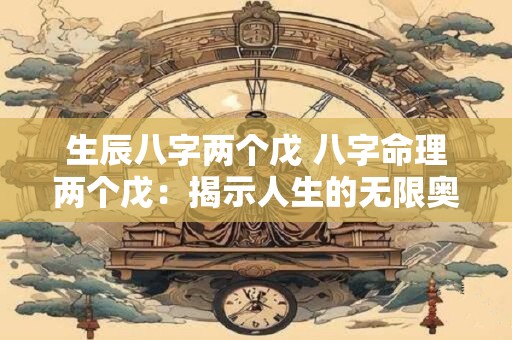 生辰八字两个戊 八字命理两个戊：揭示人生的无限奥秘