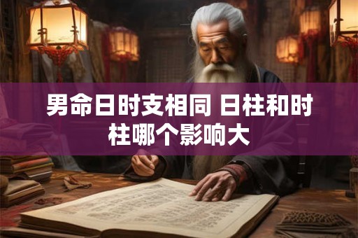 男命日时支相同 日柱和时柱哪个影响大