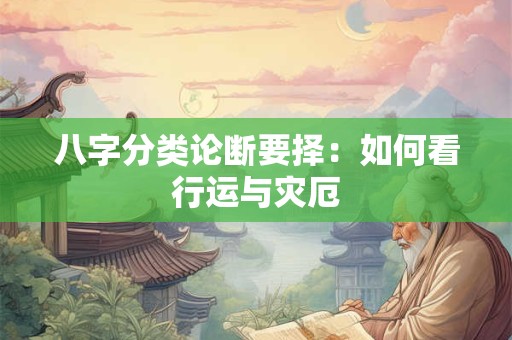 八字分类论断要择：如何看行运与灾厄