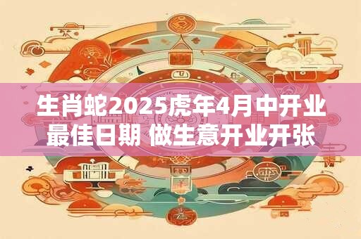 生肖蛇2025虎年4月中开业最佳日期 做生意开业开张讲究