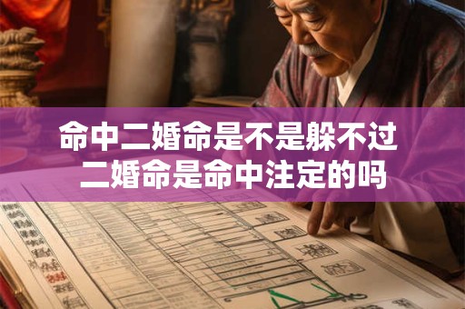 命中二婚命是不是躲不过 二婚命是命中注定的吗