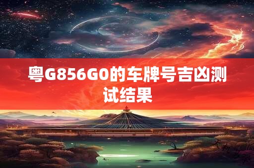 粤G856G0的车牌号吉凶测试结果