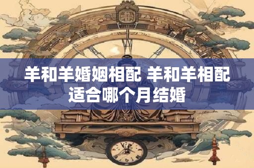 羊和羊婚姻相配 羊和羊相配适合哪个月结婚