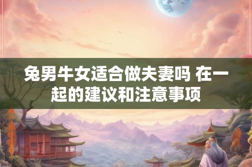 兔男牛女适合做夫妻吗 在一起的建议和注意事项