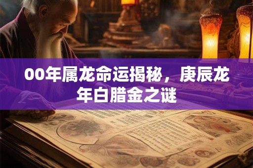 00年属龙命运揭秘，庚辰龙年白腊金之谜