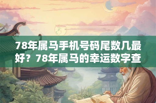 78年属马手机号码尾数几最好？78年属马的幸运数字查询