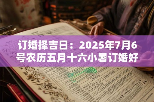 订婚择吉日：2025年7月6号农历五月十六小暑订婚好吗
