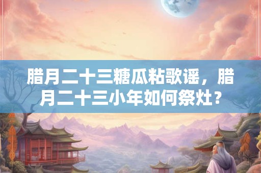 腊月二十三糖瓜粘歌谣,腊月二十三小年如何祭灶? 腊月二十三糖瓜粘歌谣,腊月二十三小年如何祭灶?