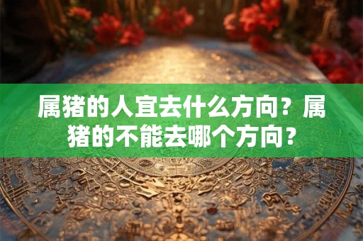 属猪的人宜去什么方向？属猪的不能去哪个方向？