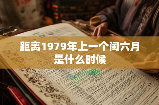 距离1979年上一个闰六月是什么时候
