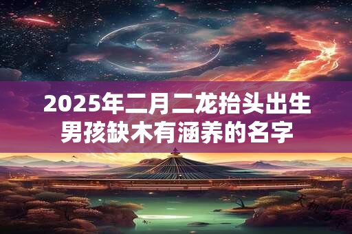 2026年二月二龙抬头出生男孩缺木有涵养的名字 2026年二月二龙抬头出生男孩缺木有涵养的名字